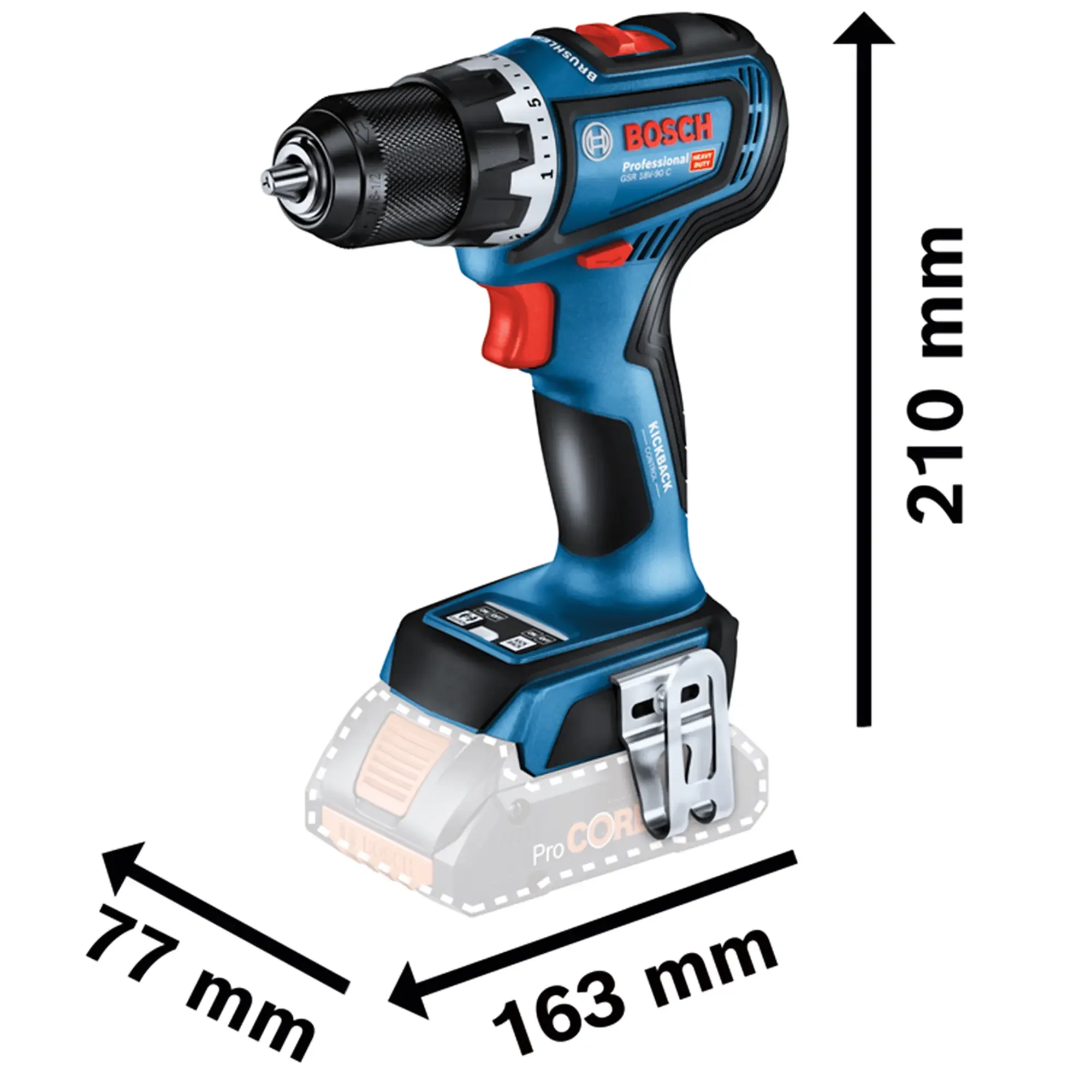 Trapano Avvitatore Bosch GSR 18V-90 C - Image 3