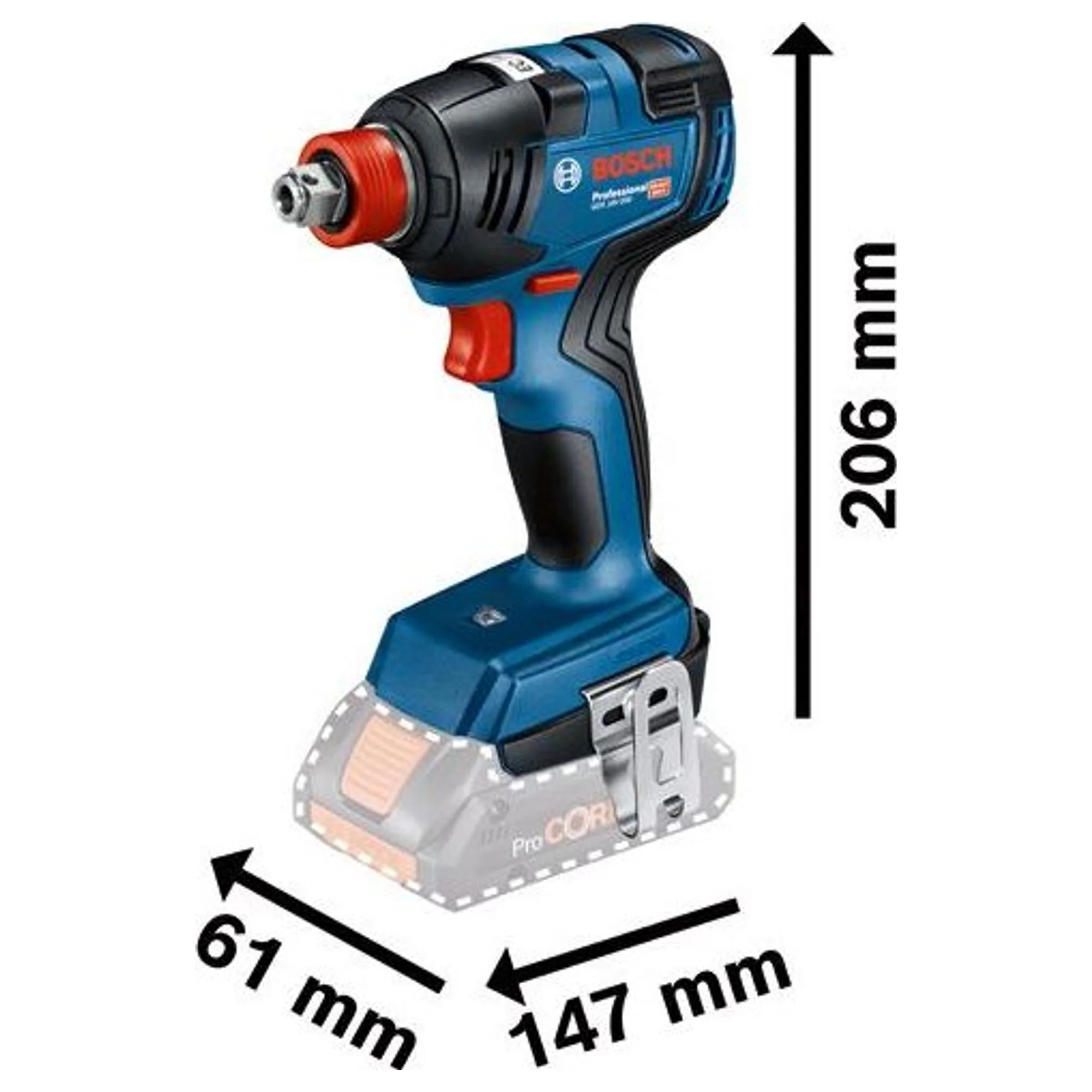 Avvitatore a impulsi Bosch GDX 18V-200 PRO 18V 4Ah - Image 3