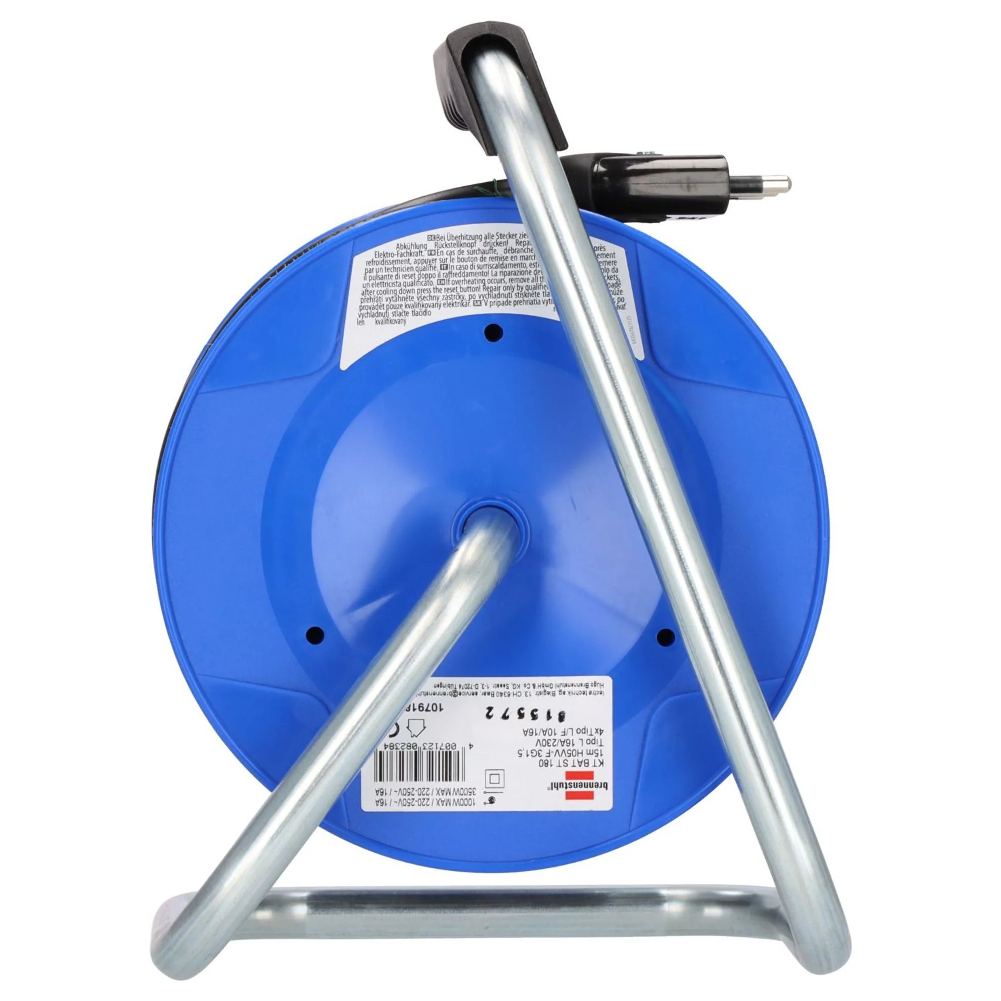 Avvolgicavo Brennenstuhl BAT ST 180 15m 4 Prese 3500W - Image 3