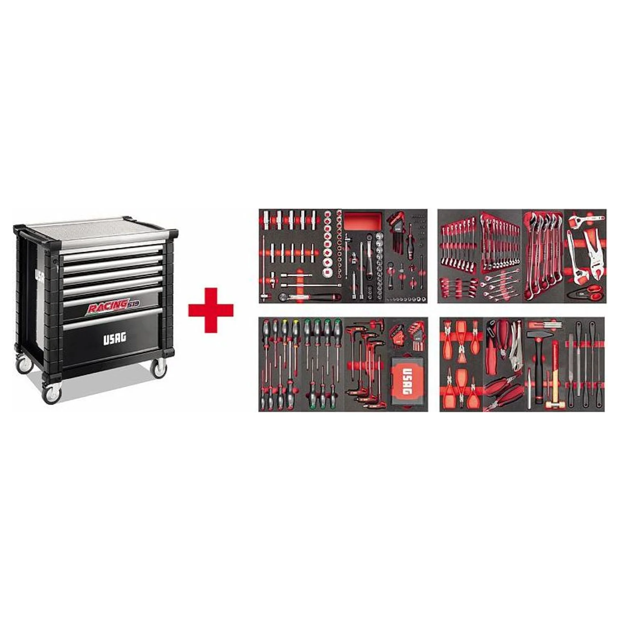 Carrello RACING Usag 519 RS6/4NMM con Assortimento 495 MC 302 pz