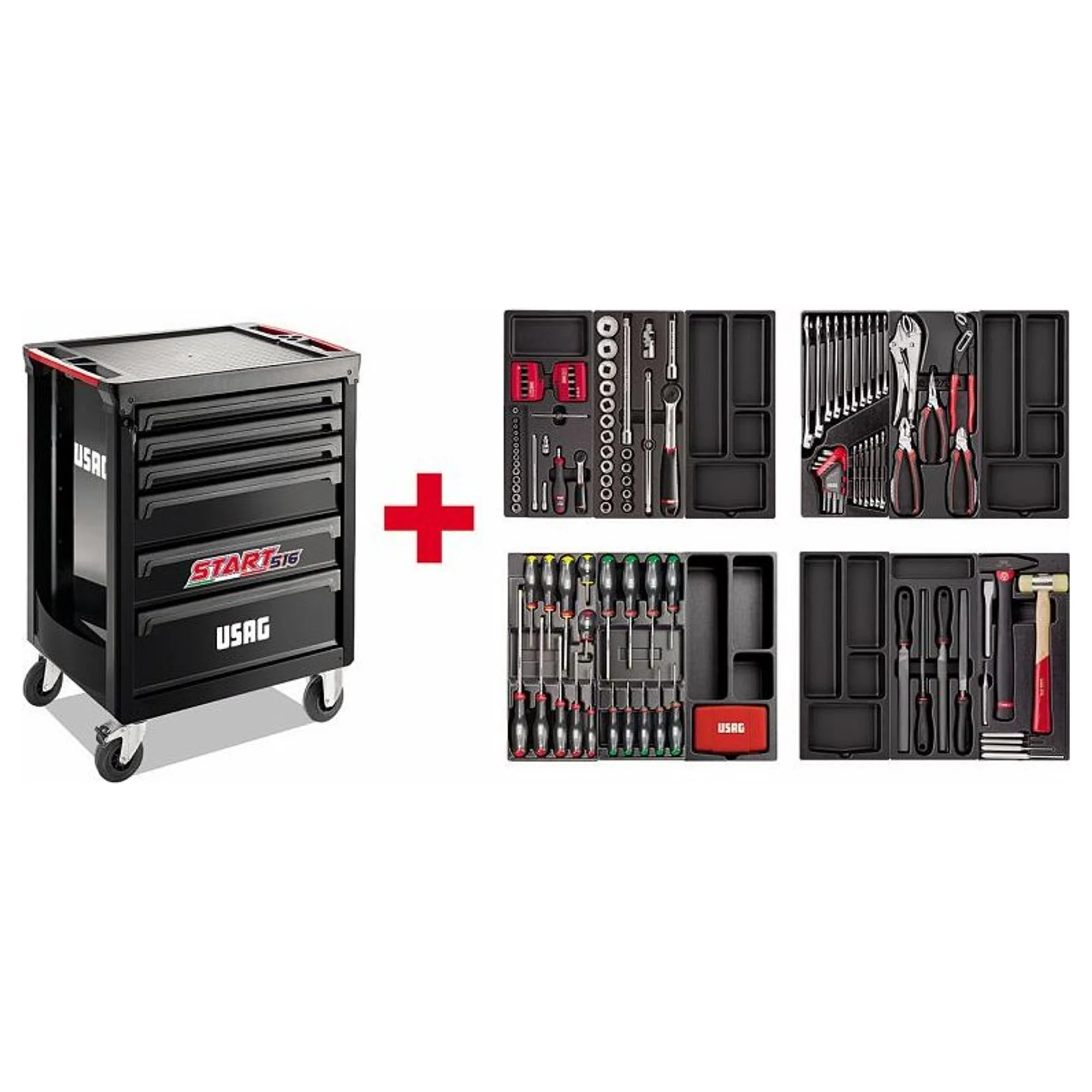 Carrello START Usag 516 ST6NPM con Assortimento Manutenzione 495 PM