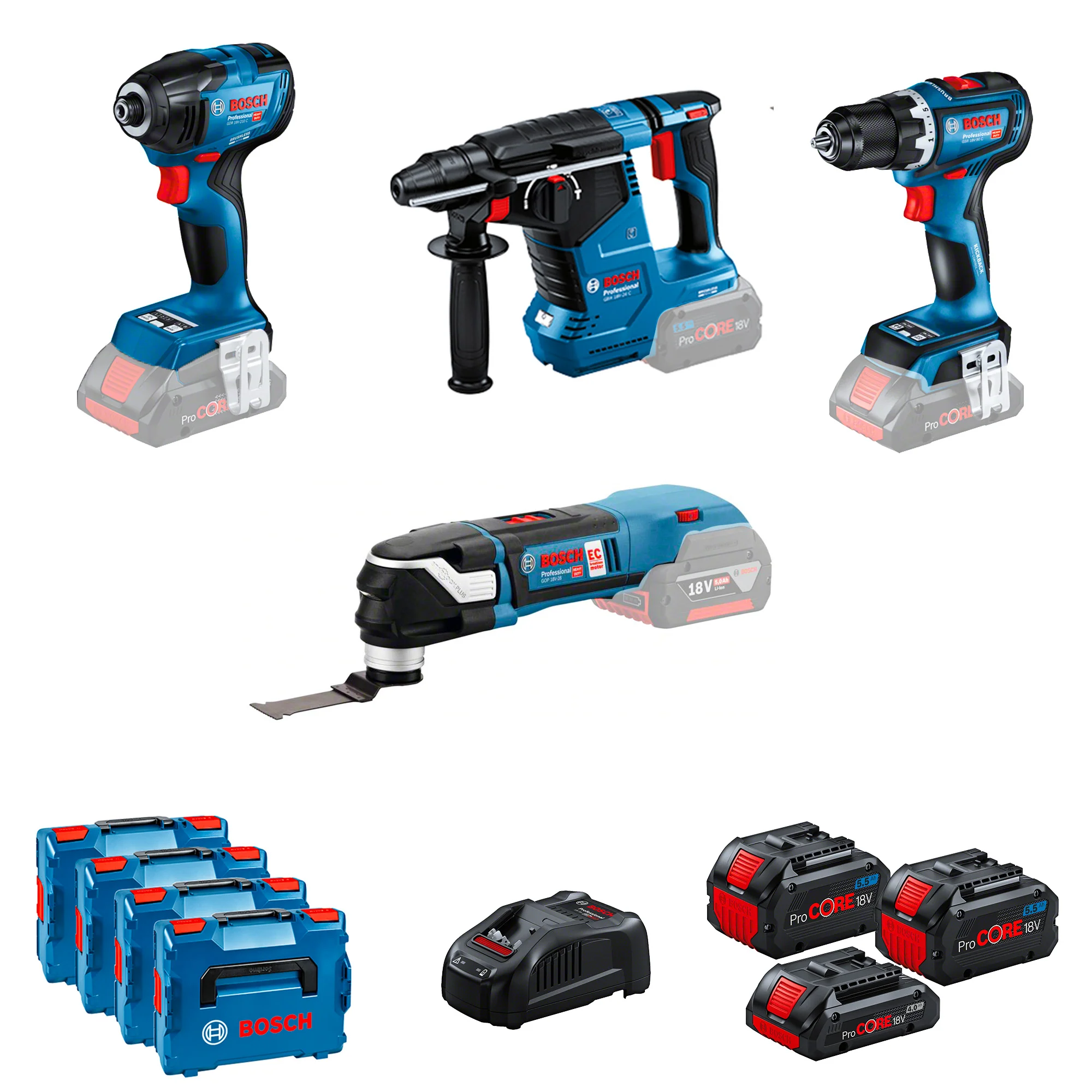 Combo Kit Bosch 0615990N34 18V 4/5.5 Ah