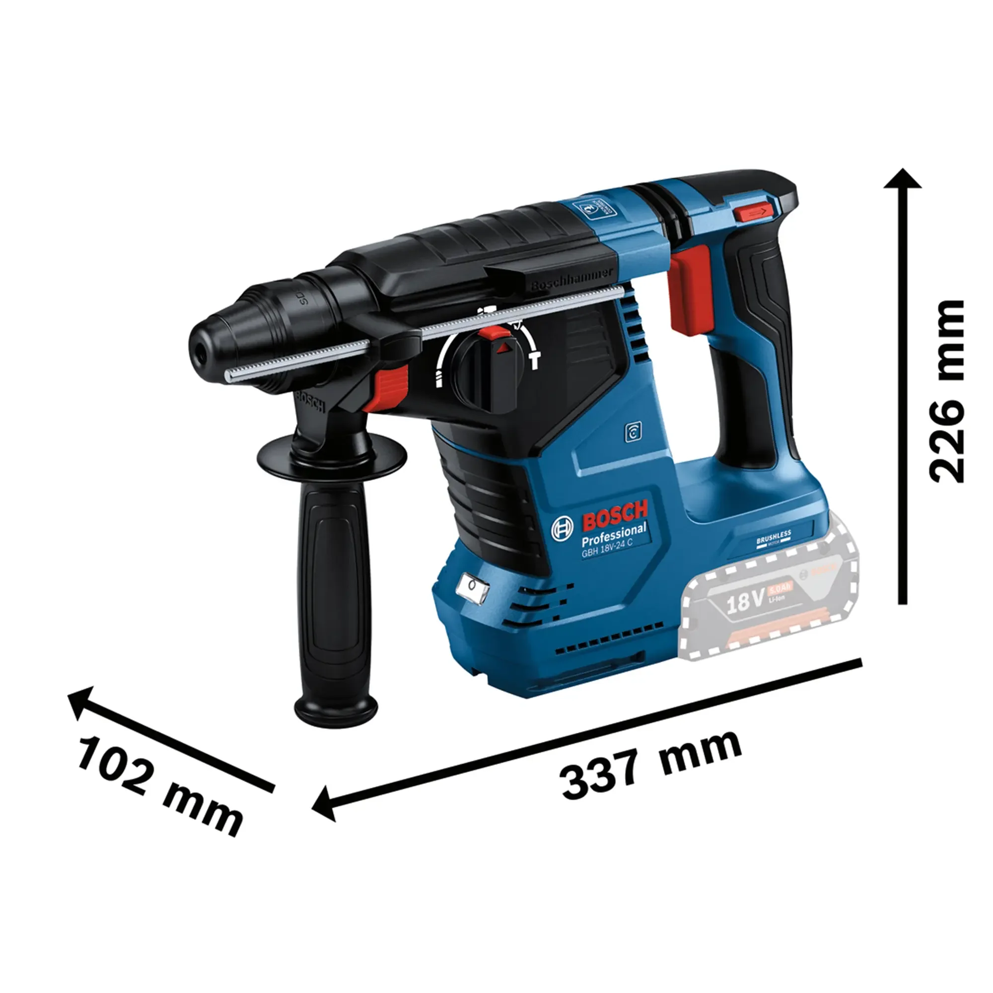 Combo Kit Bosch GSB 18V-65 + GWS 18V-11 + GBH 18V-24 C 18V 5Ah - Image 6