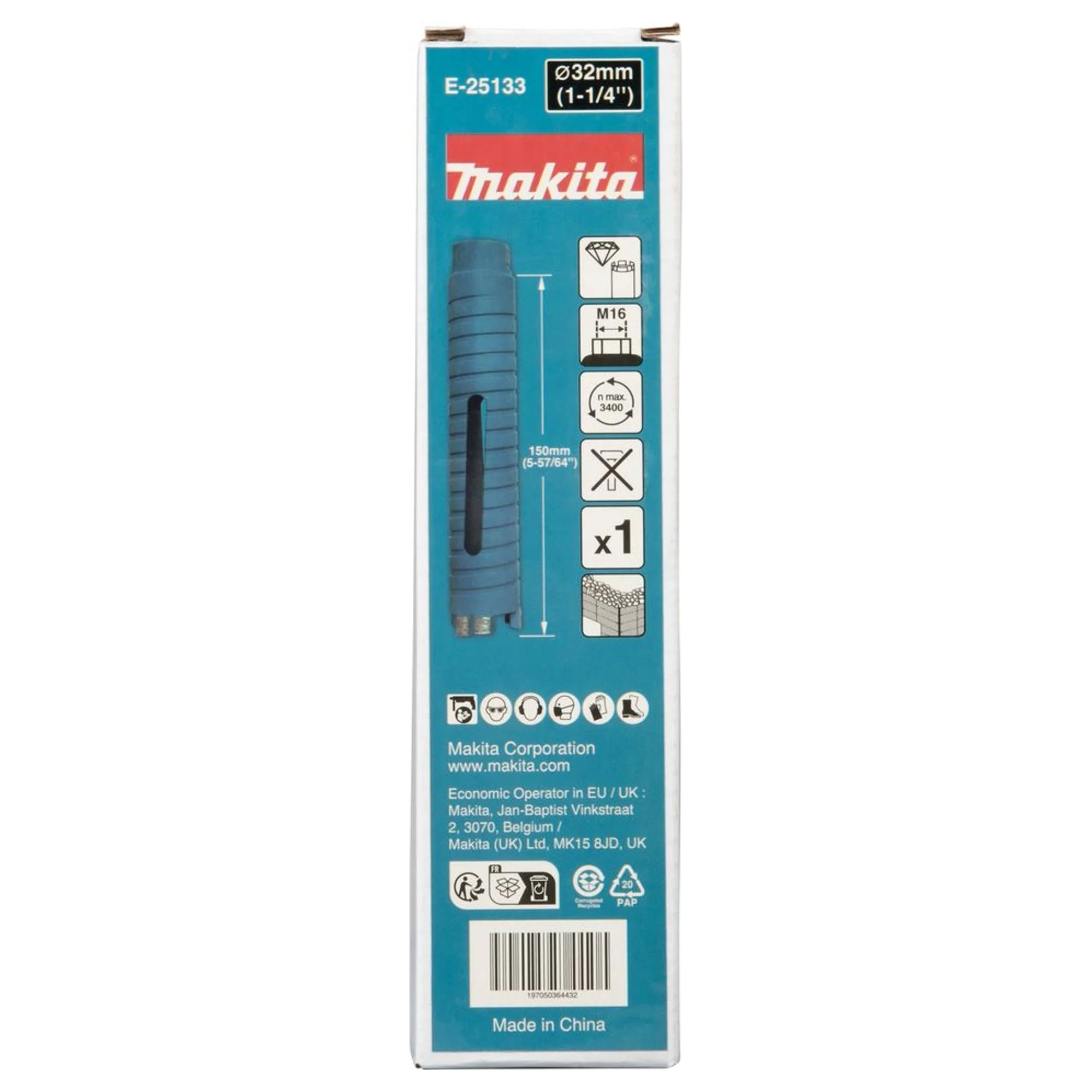 Corona Diamantata Makita E-25133 32mm M16 a Secco - Image 4