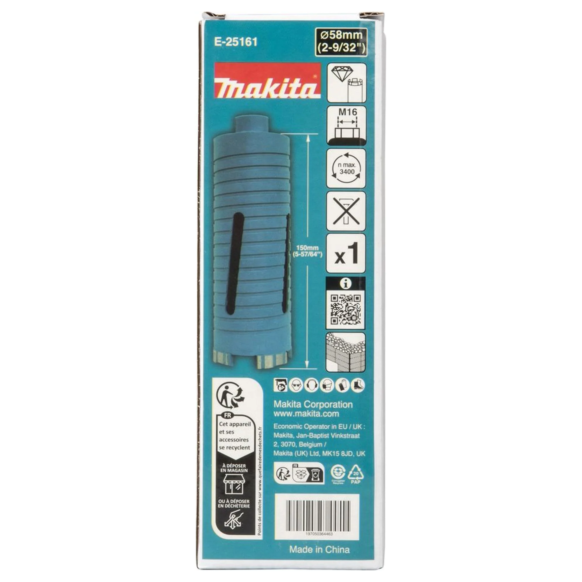 Corona Diamantata Makita E-25161 58mm M16 - Image 4
