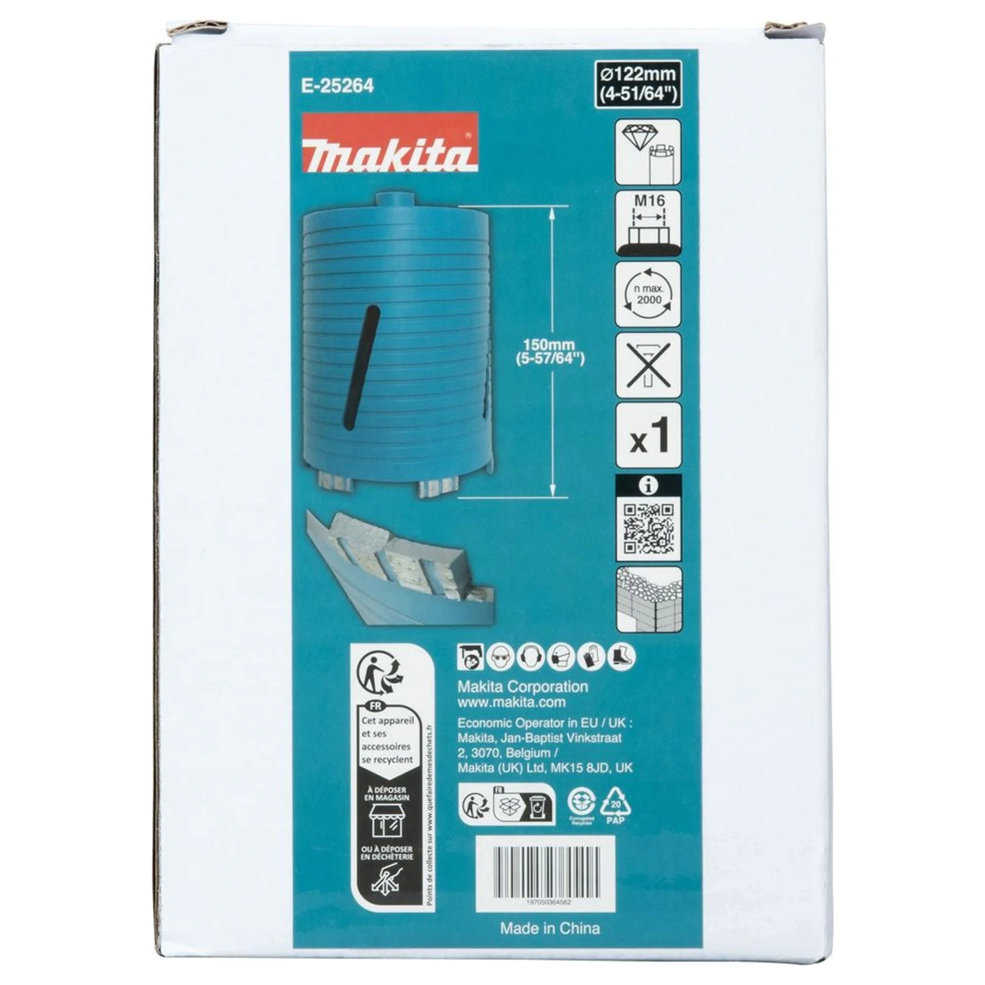 Corona Diamantata Makita E-25264 122x150mm M16 - Image 4