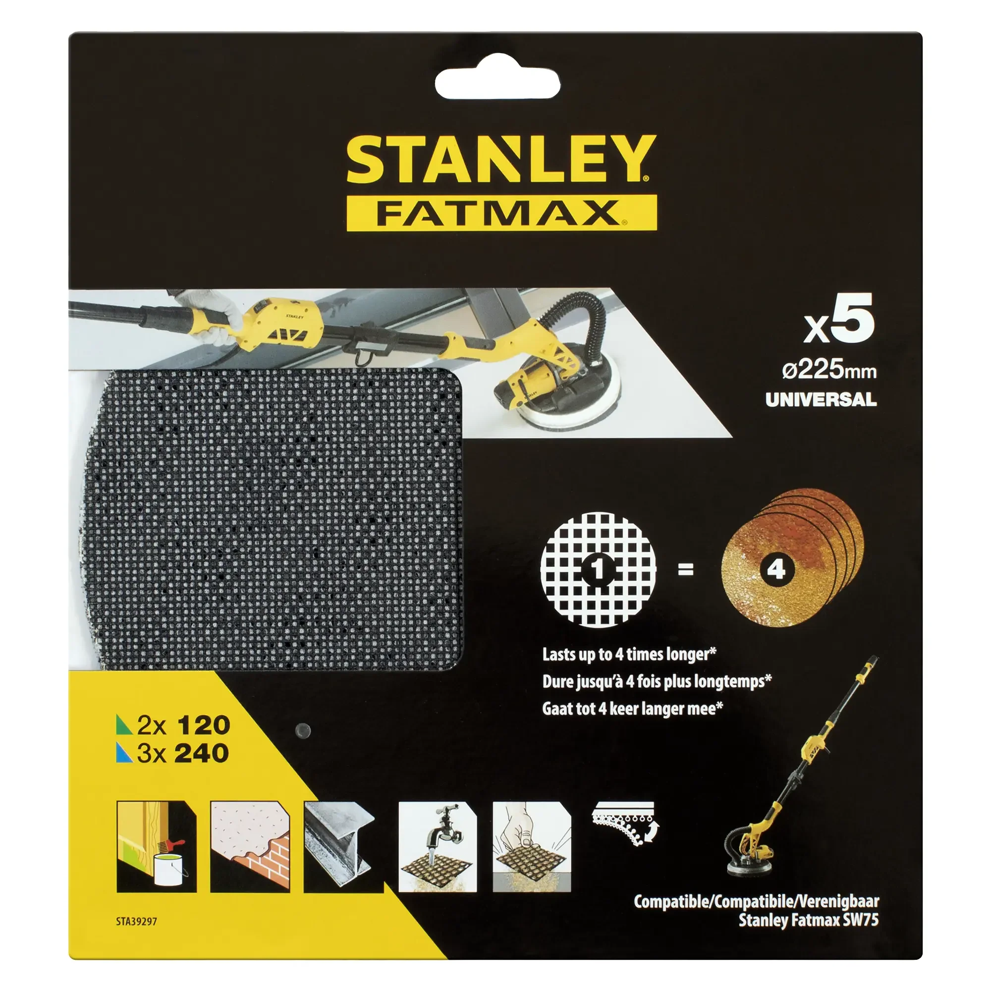 Dischi Carta Abrasiva Stanley STA39297-XJ - Image 2