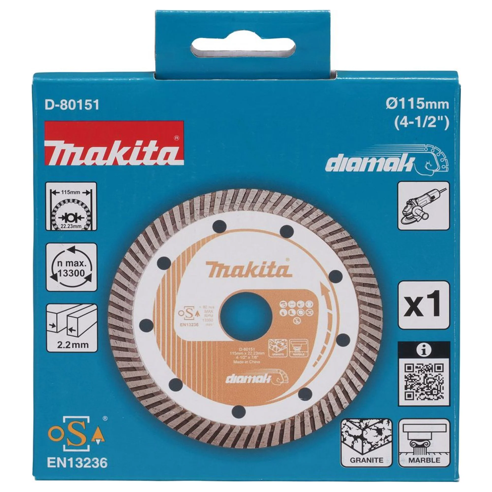 Disco Diamantato Makita D-80151 115mm Marmo Granito - Image 3