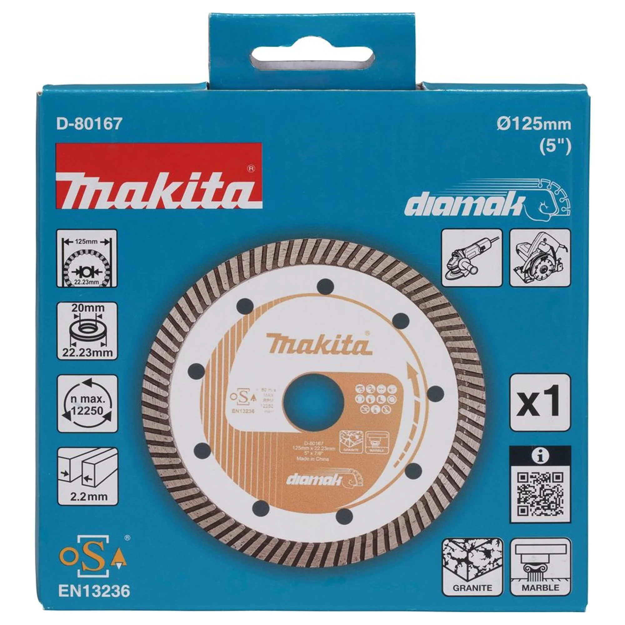 Disco Diamantato Makita D-80167 125mm Marmo Granito - Image 3