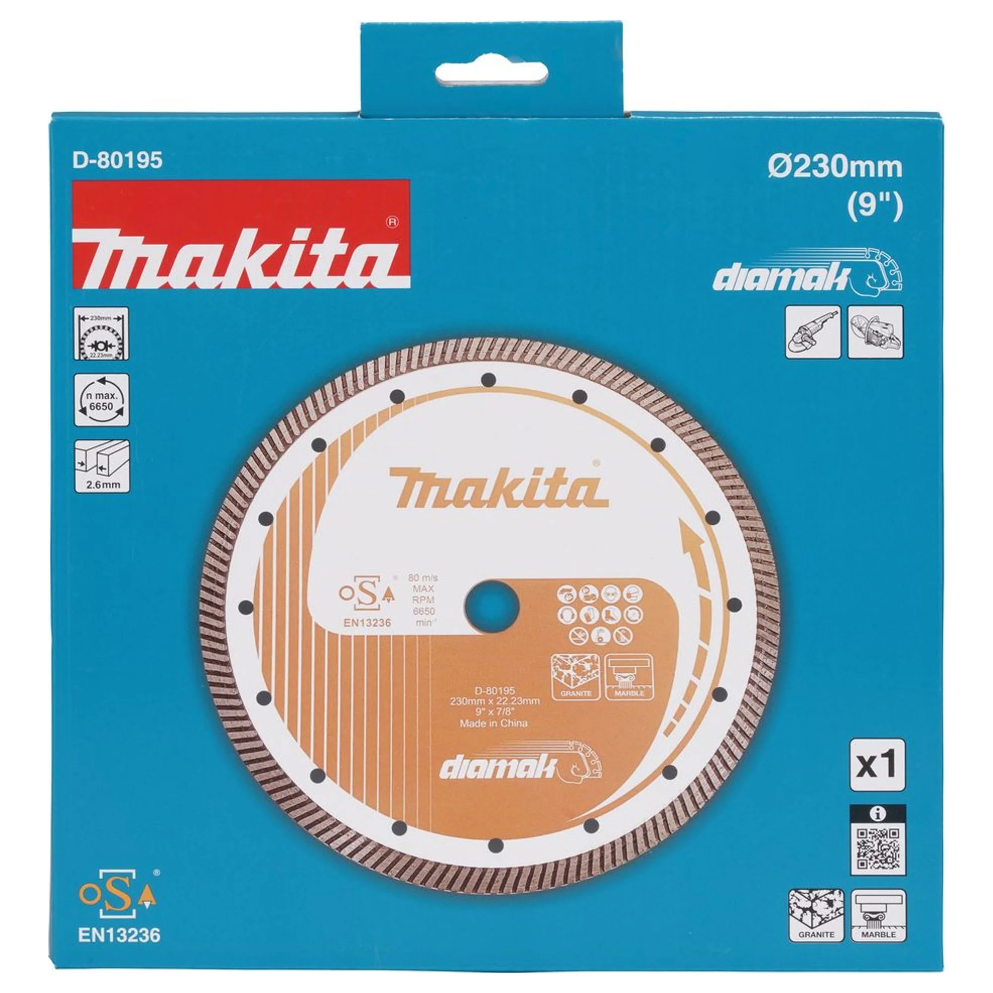 Disco Diamantato Makita D-80195 230mm - Image 3