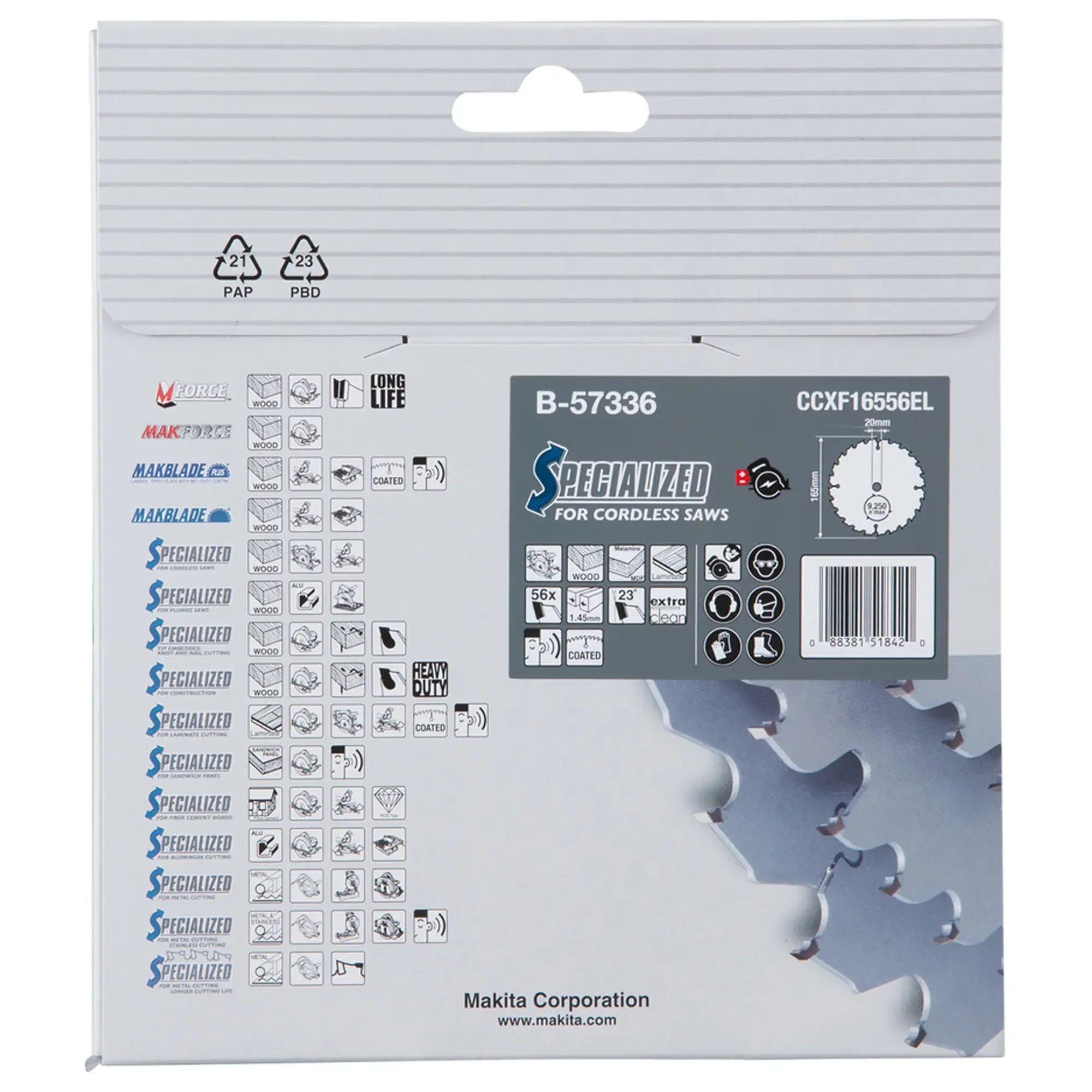 Disco Efficut T.C.T. Makita B-57336 - Image 3