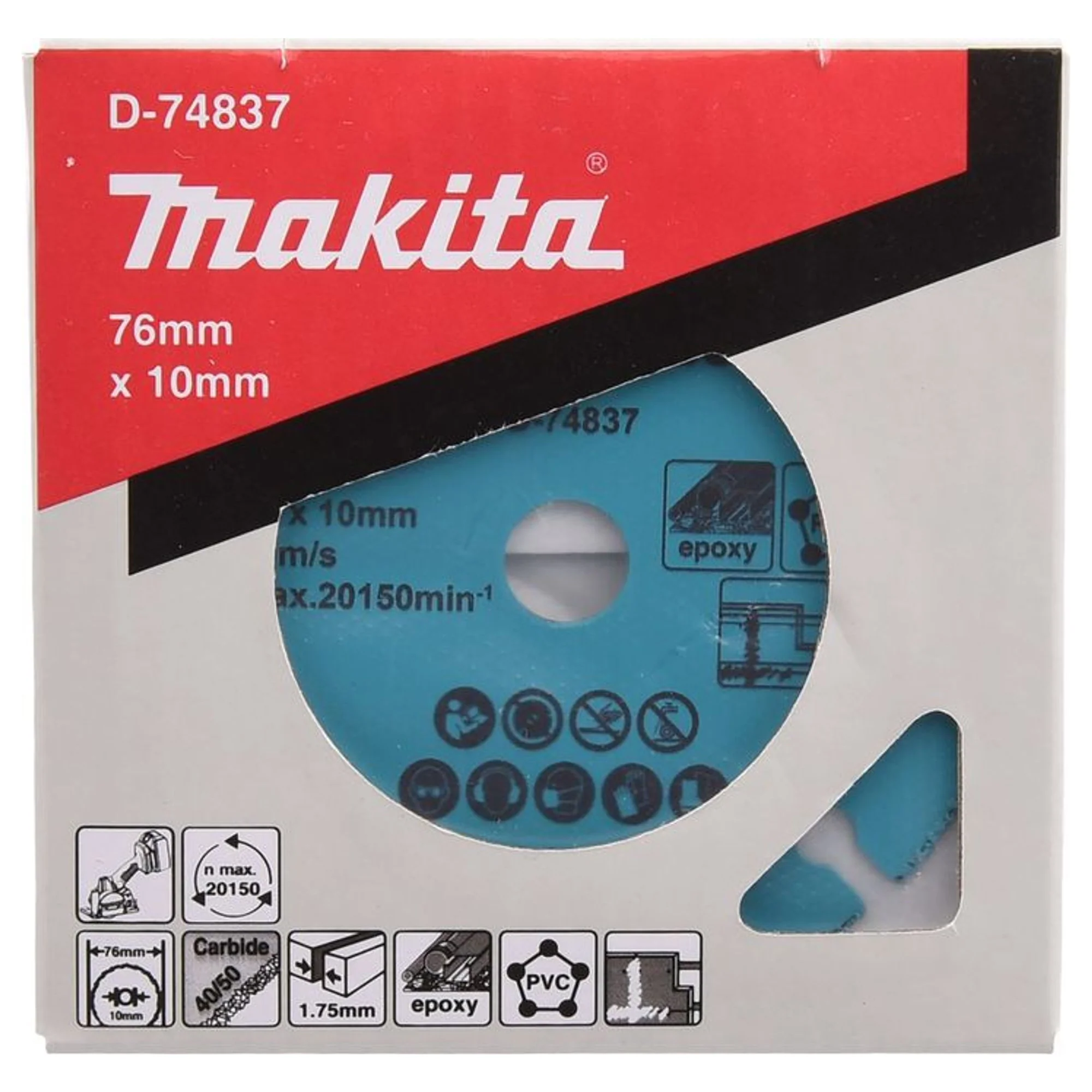 Disco da Taglio Carburo di Tungsteno Makita D-78374 76x10mm - Image 3