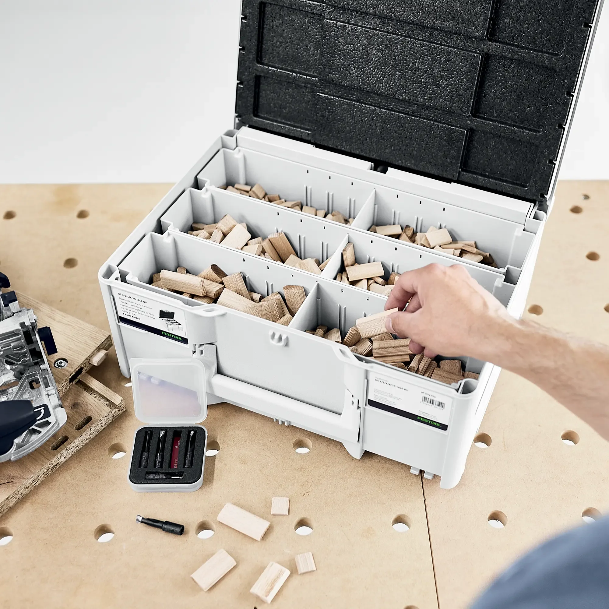 Assortimento tasselli Festool DOMINO Faggio DS 4/5/6/8/10 1060 BU - Image 2