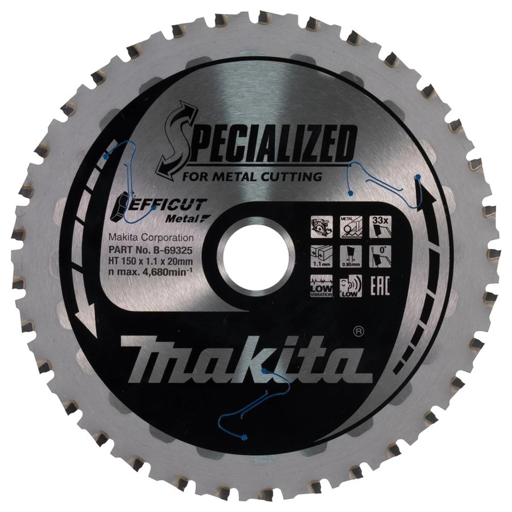 Lama Circolare Makita Efficut B-69325 150mm 33T