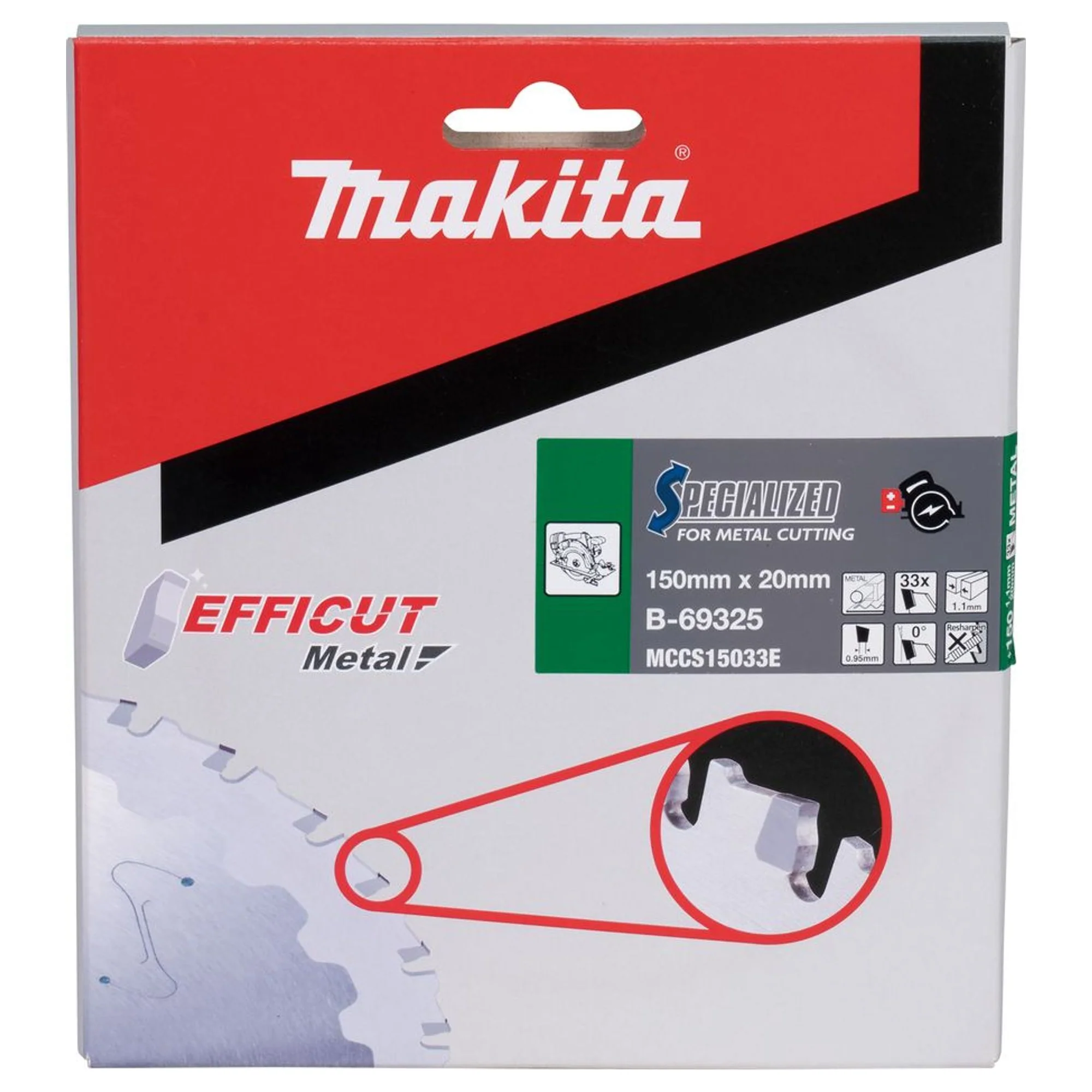 Lama Circolare Makita Efficut B-69325 150mm 33T - Image 3