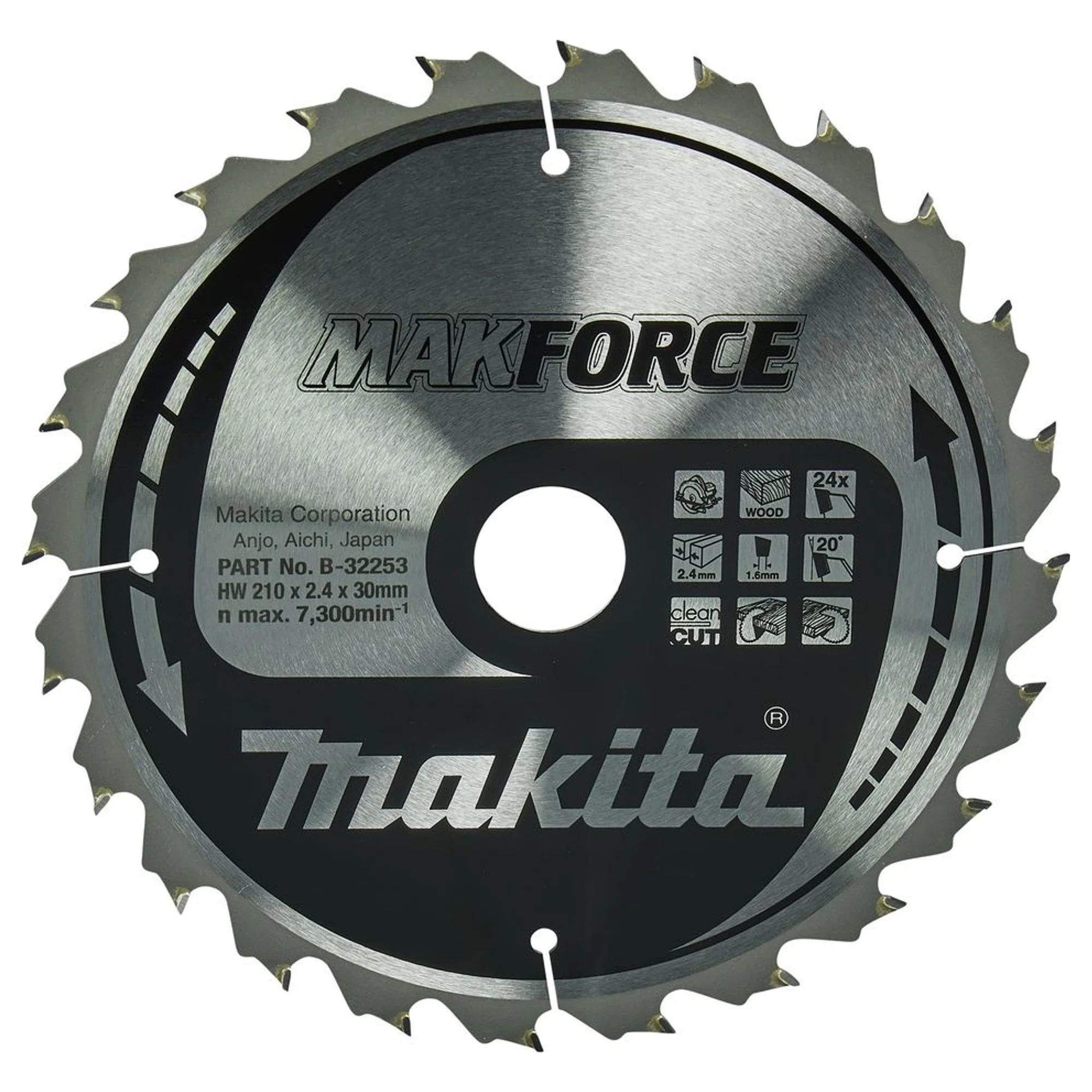 Lama Circolare Makita Makforce B-32253 210x30mm 24T