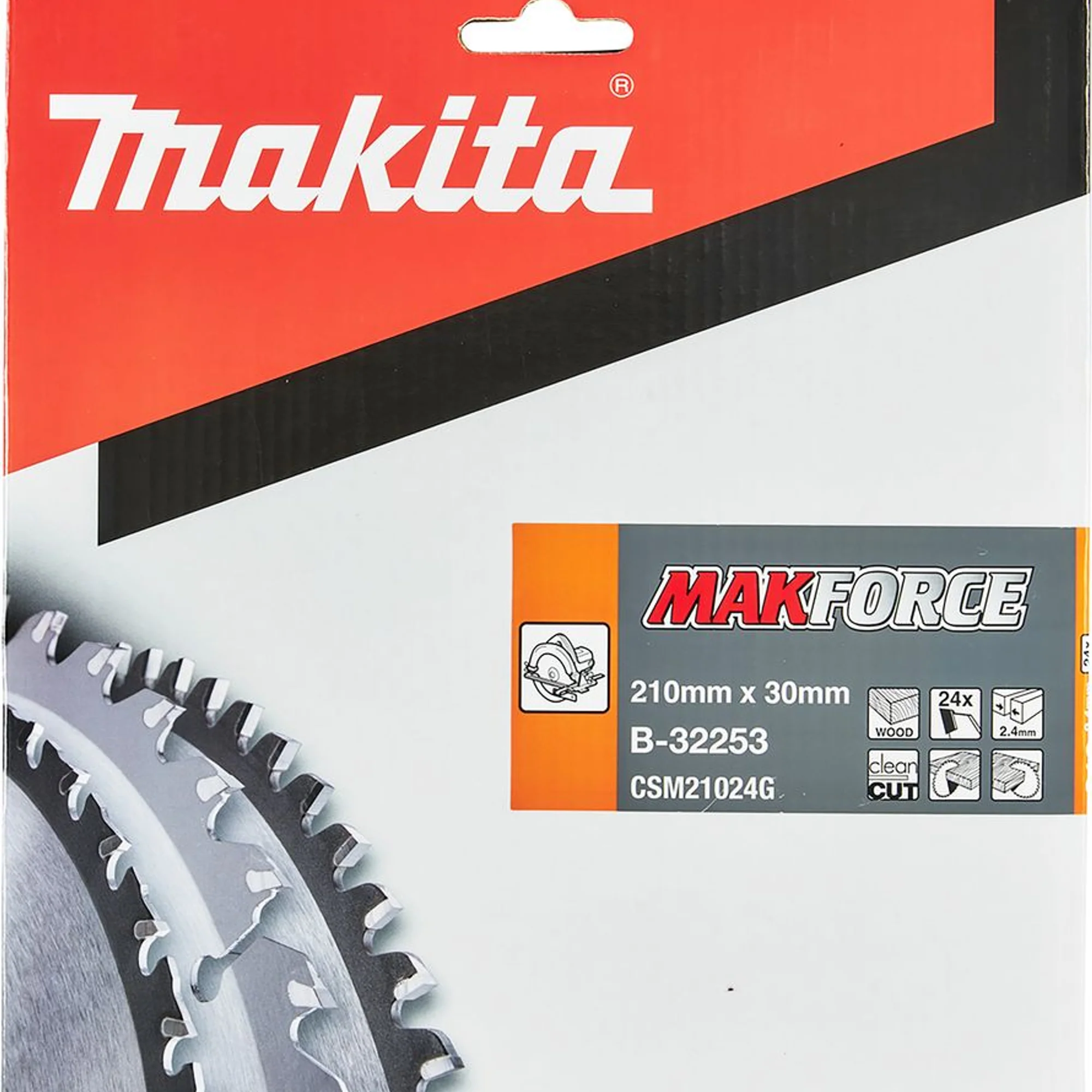 Lama Circolare Makita Makforce B-32253 210x30mm 24T - Image 2