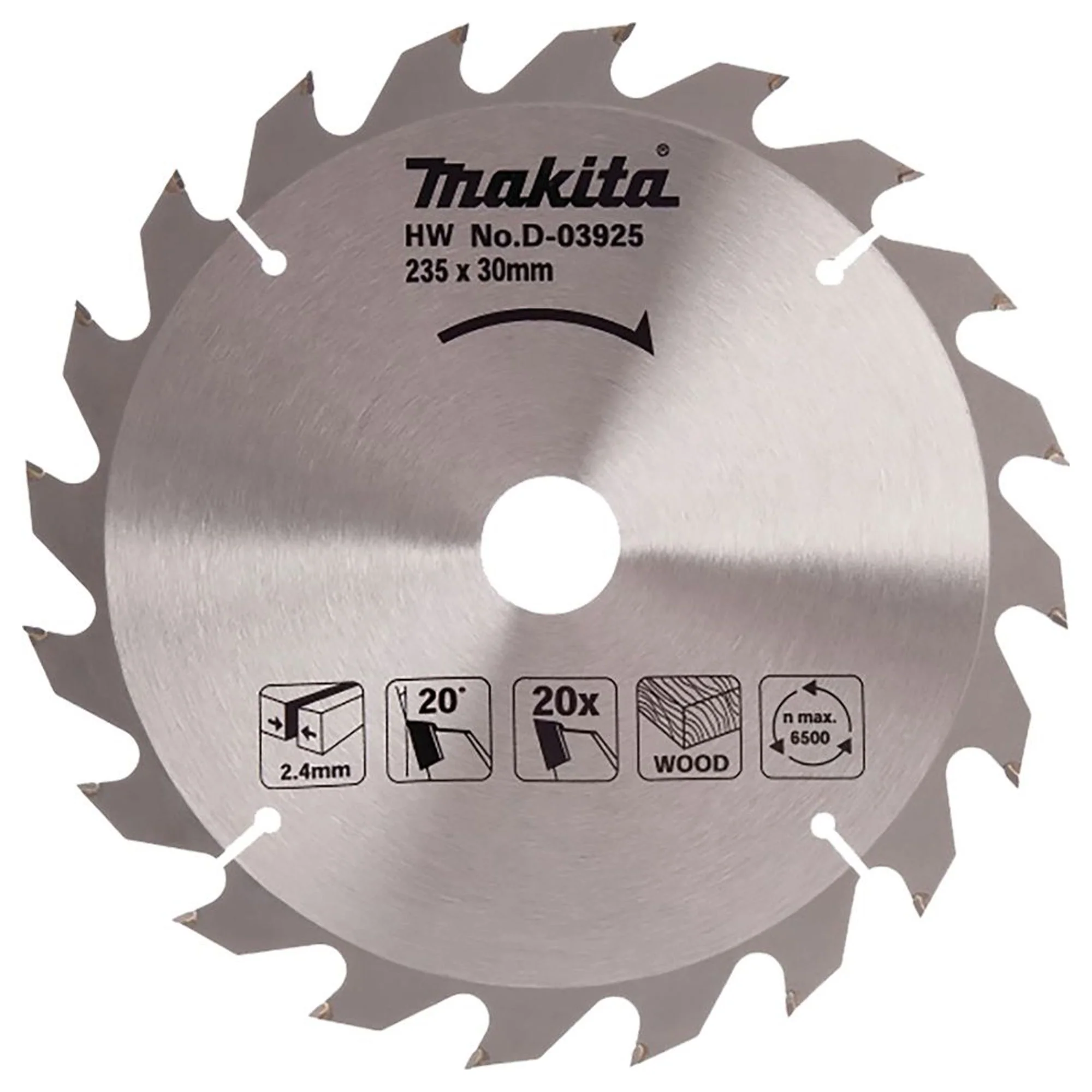 Lama Standard TCT Makita D-03925 235x30mm 20T