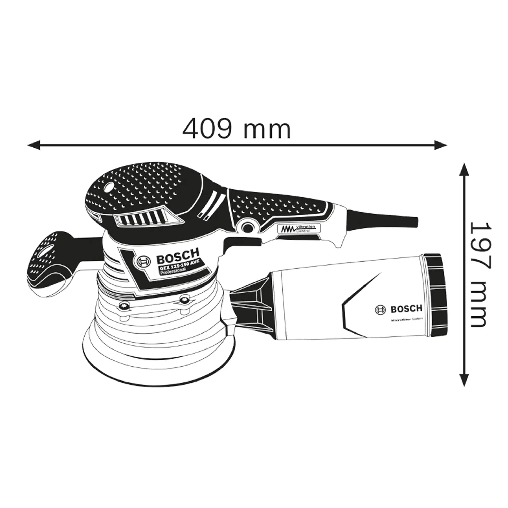 Levigatrice Bosch GEX 40-150 PRO 400W - Image 3