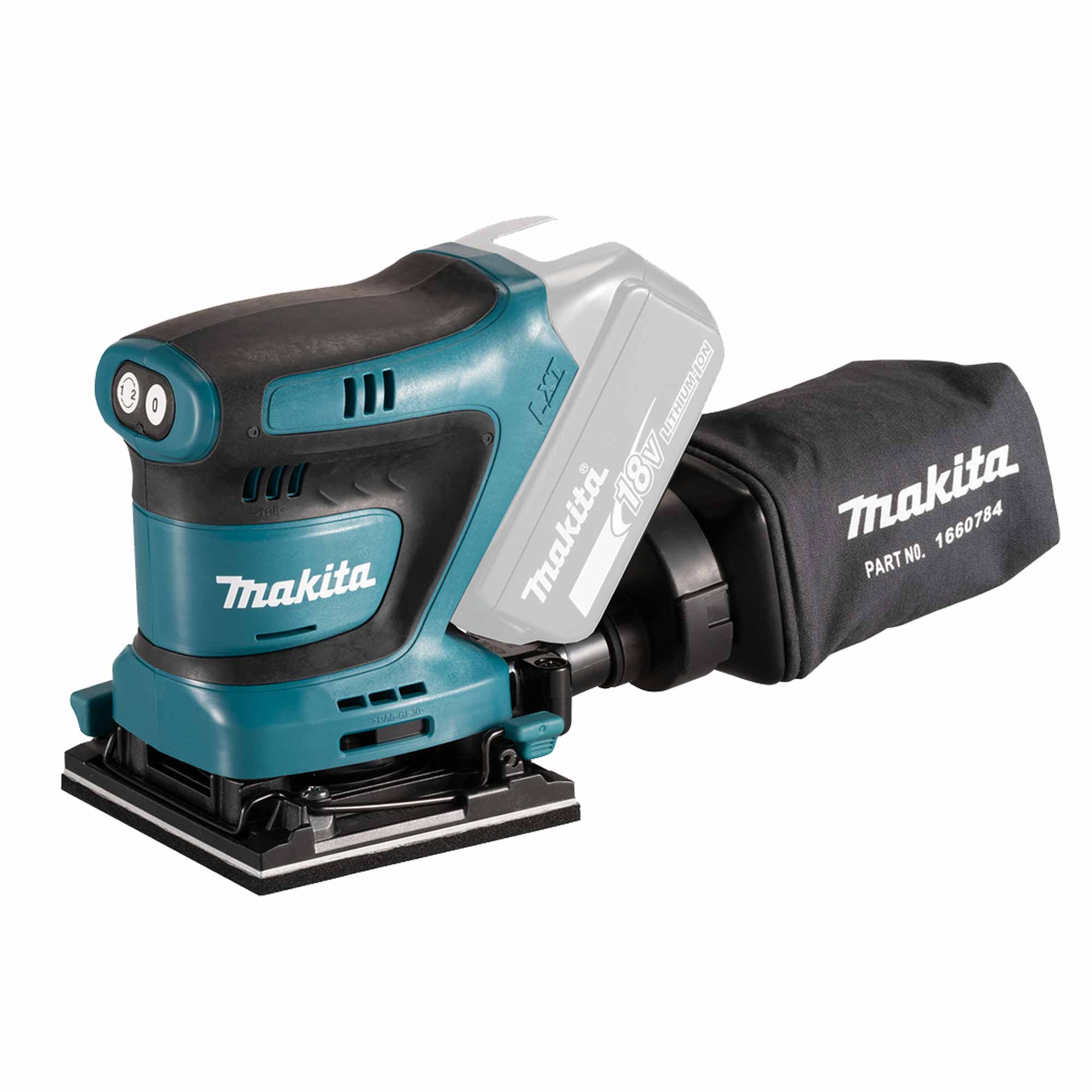 Levigatrice orbitale Makita DBO480ZJ 18V - Image 2