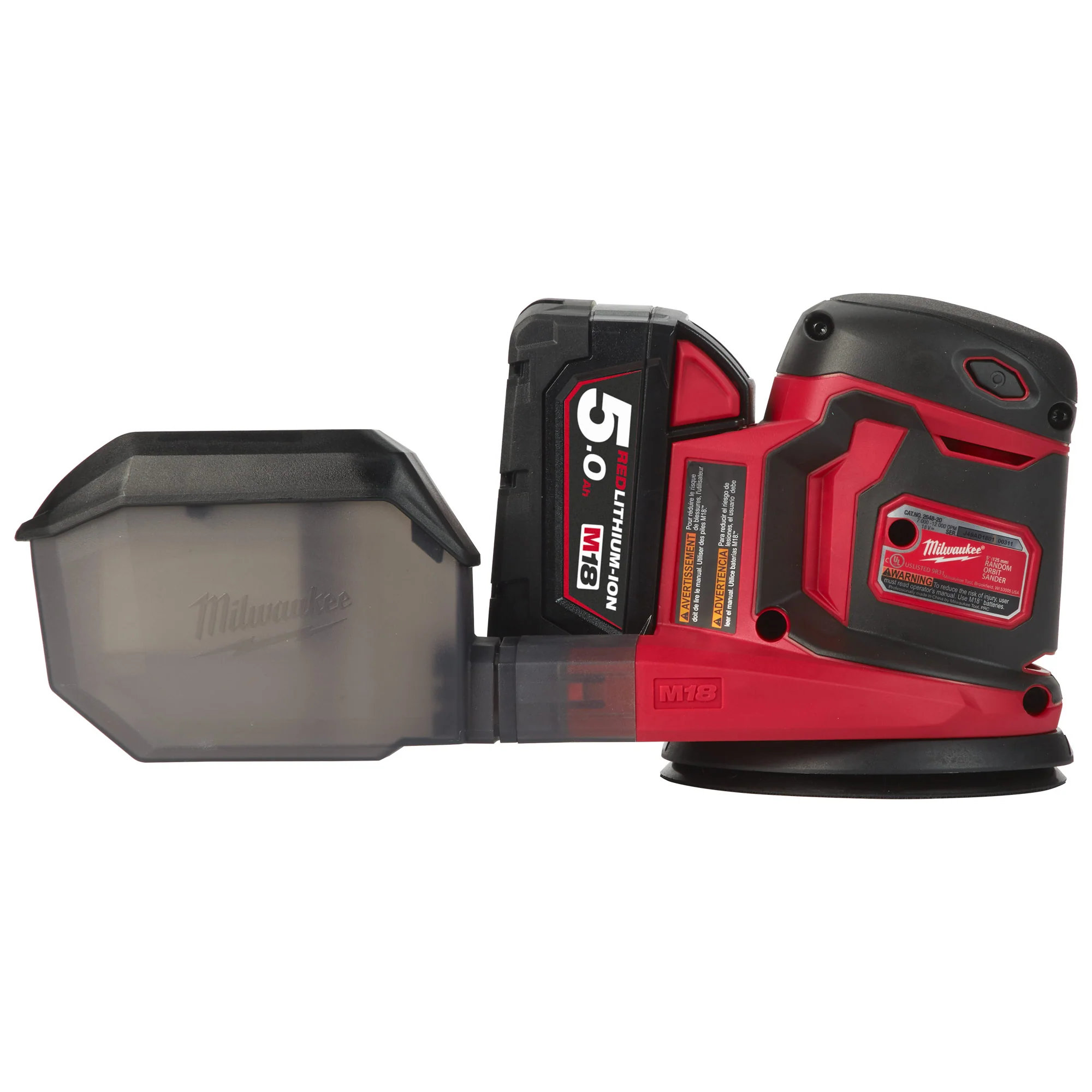 Levigatrice Rotorbitale Milwaukee M18 BOS125-502B 18V 5Ah - Image 3