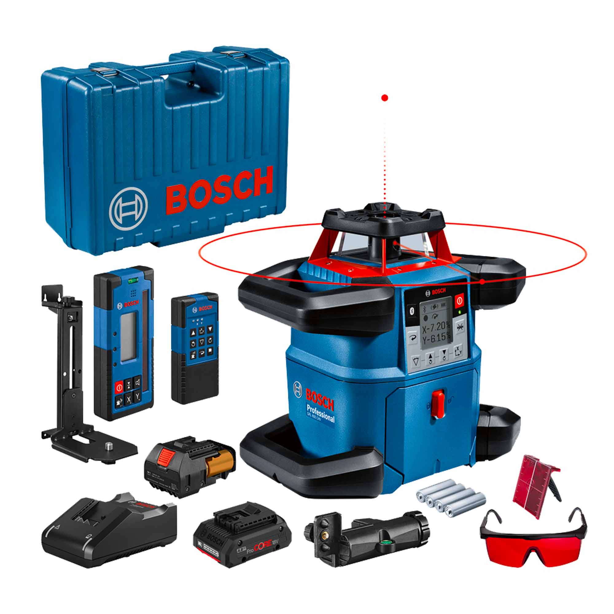 Livella Laser Bosch GRL 600 CHV 18V 4Ah