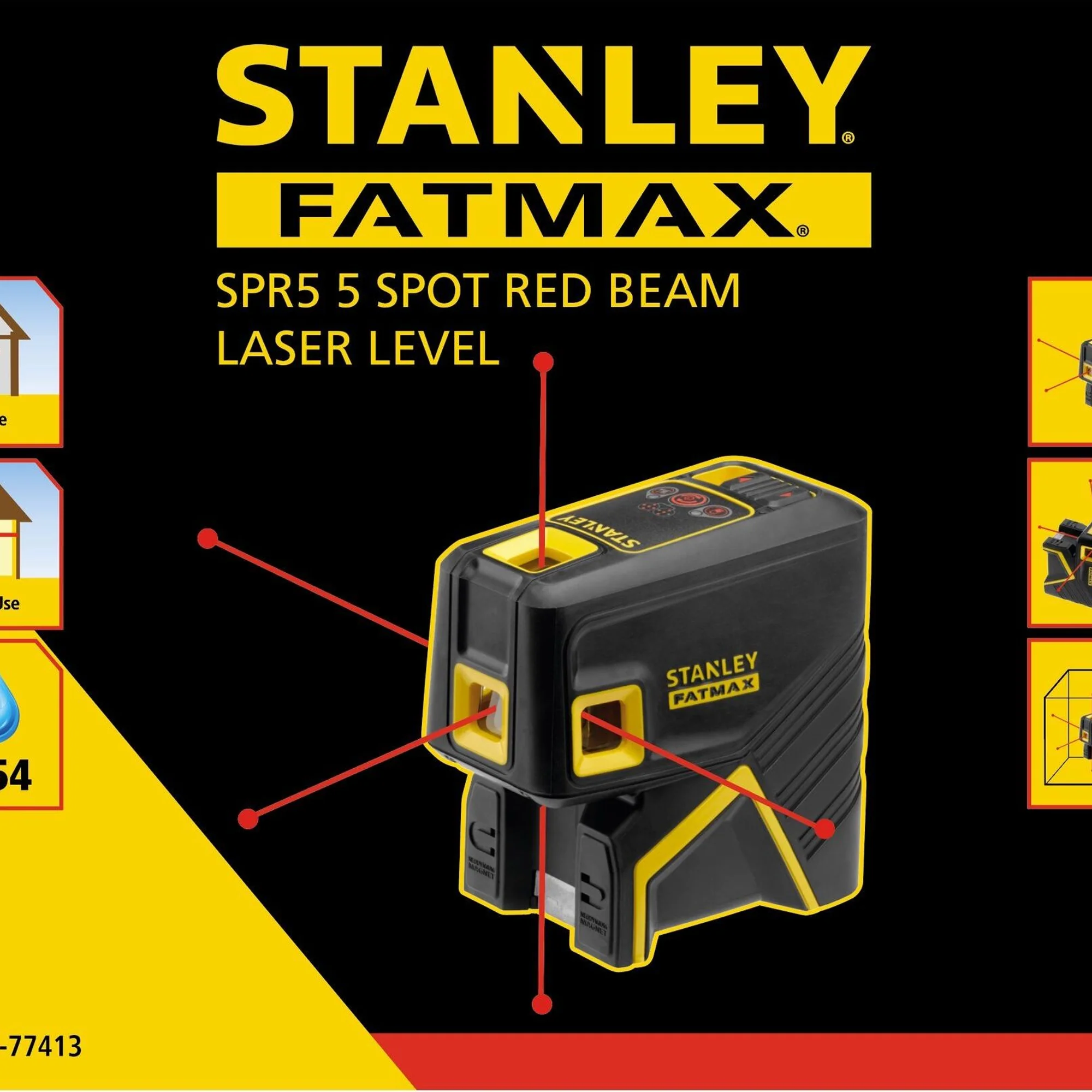 Livella Laser Stanley FatMax FMHT1-77413 5 Punti Raggio Rosso - Image 2