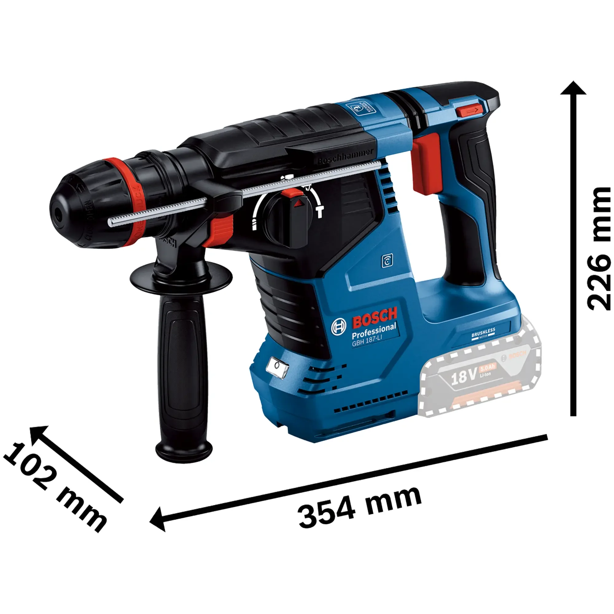 Martello Perforatore Bosch GBH 18V-24 C PRO 18V - Image 3