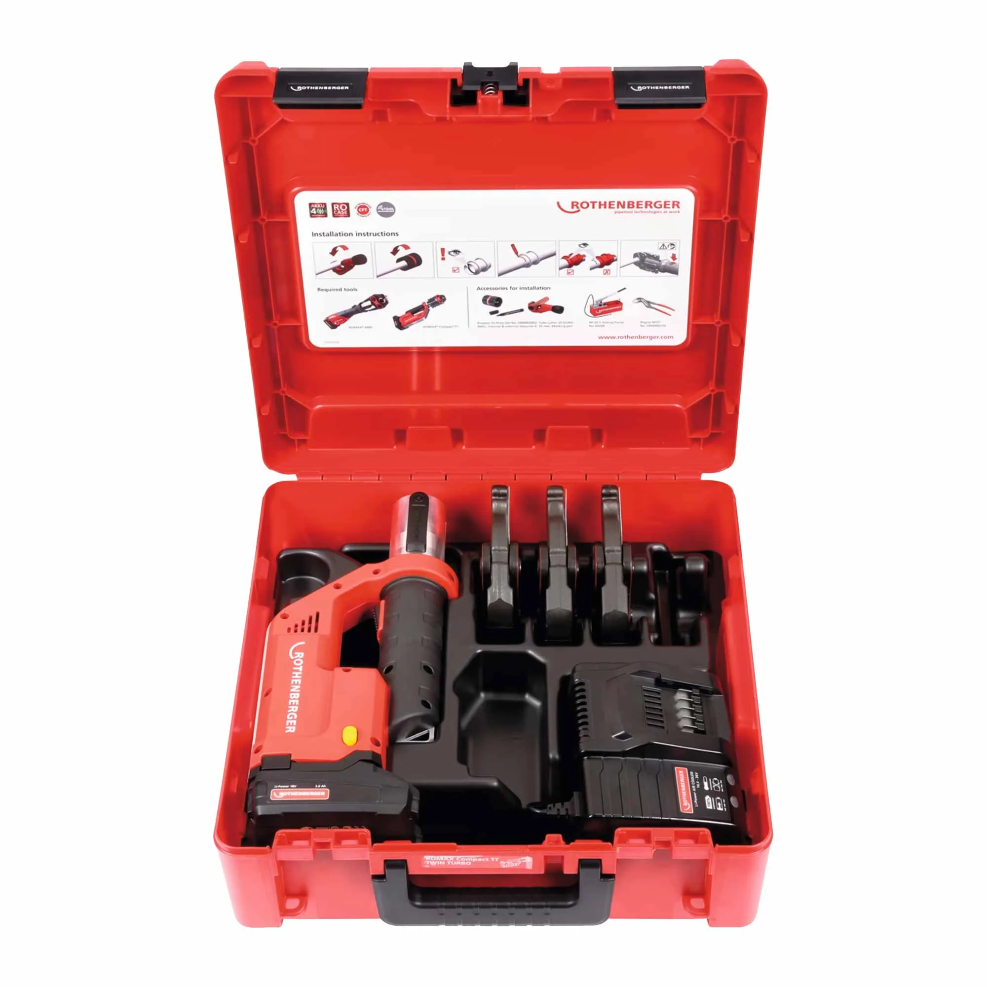Pressatrice Rothenberger Romax Compact TT 18V 2Ah + set 3 Ganasce - Image 3