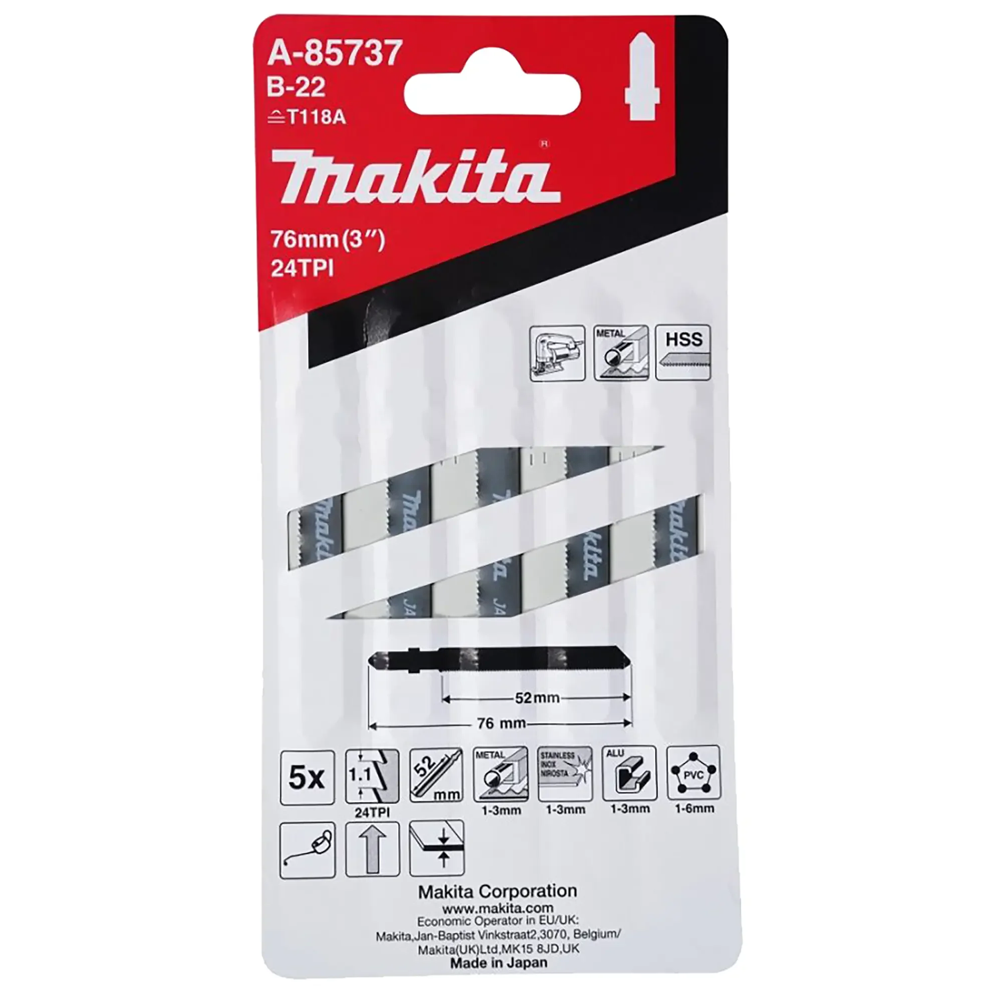 Set 5 lame Makita A-85737 - Image 3