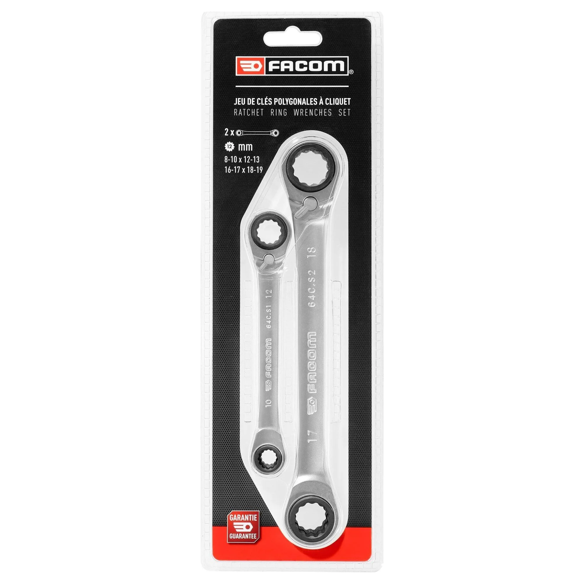 Set Chiavi a Cricchetto Facom 64C.J2PB 2 pz - Image 6