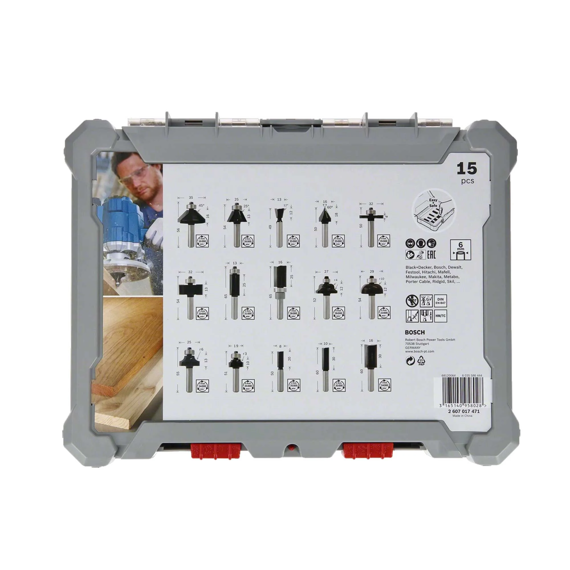 Set Frese miste Codolo Bosch 8mm 15pz - Image 2