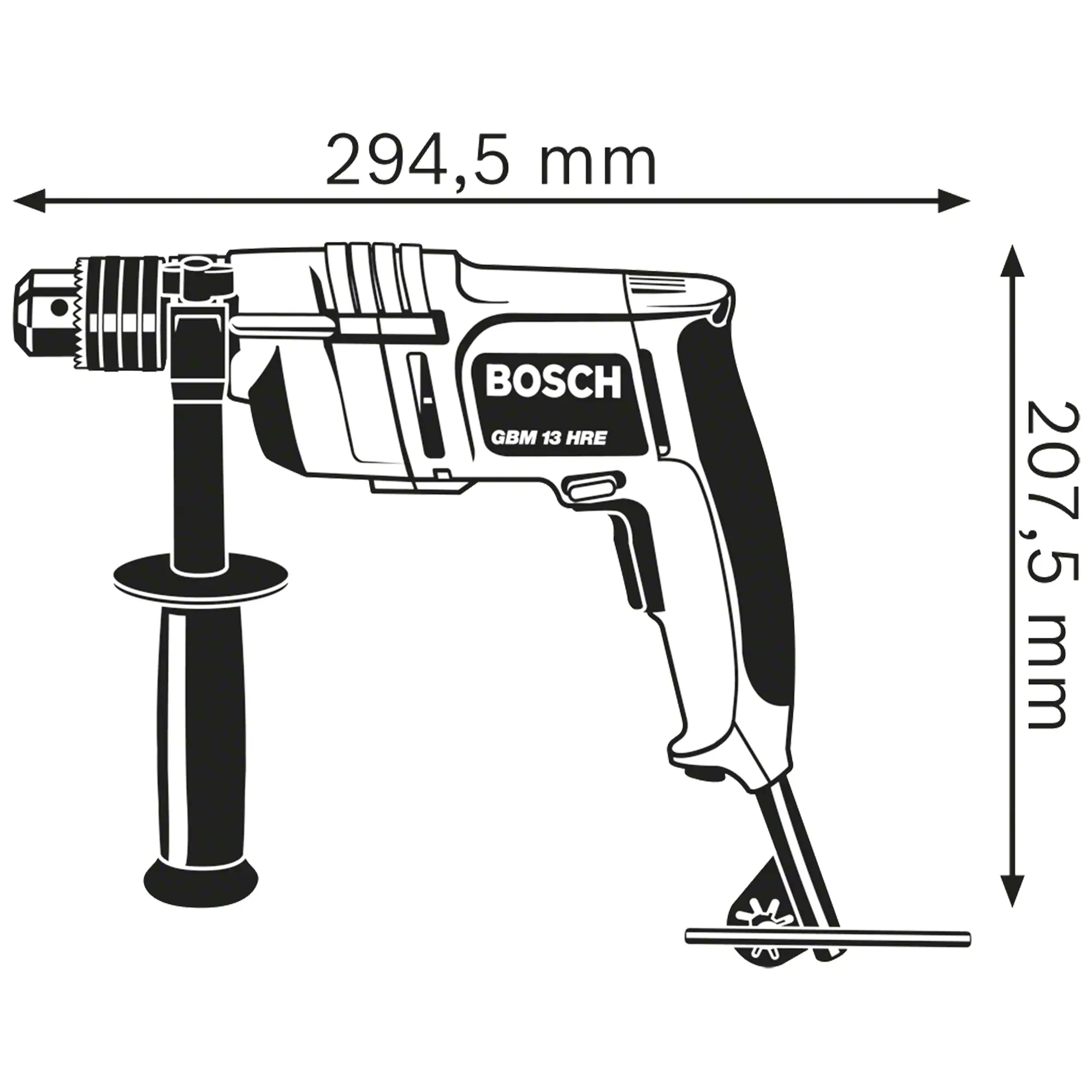 Trapano battente Bosch GBM 13 HRE 550W - Image 5
